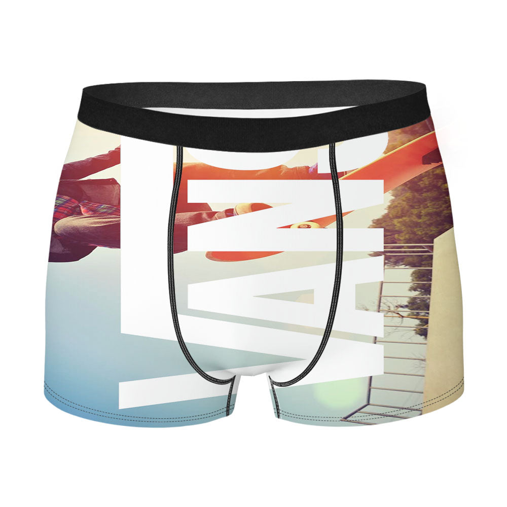 White Vans Logo Skateboarding Men'S Boxer Briefs