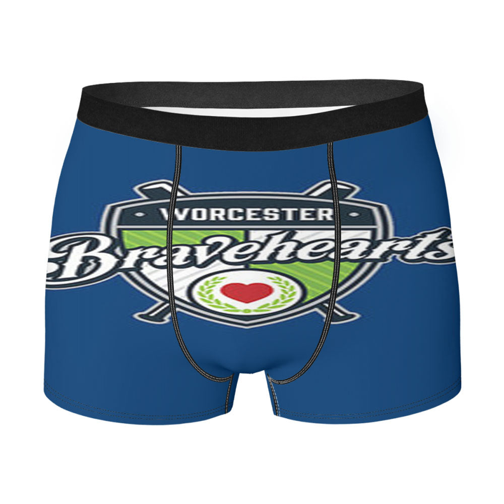 Worcester Bravehearts Baseball Logo Blue Men'S Boxer Briefs