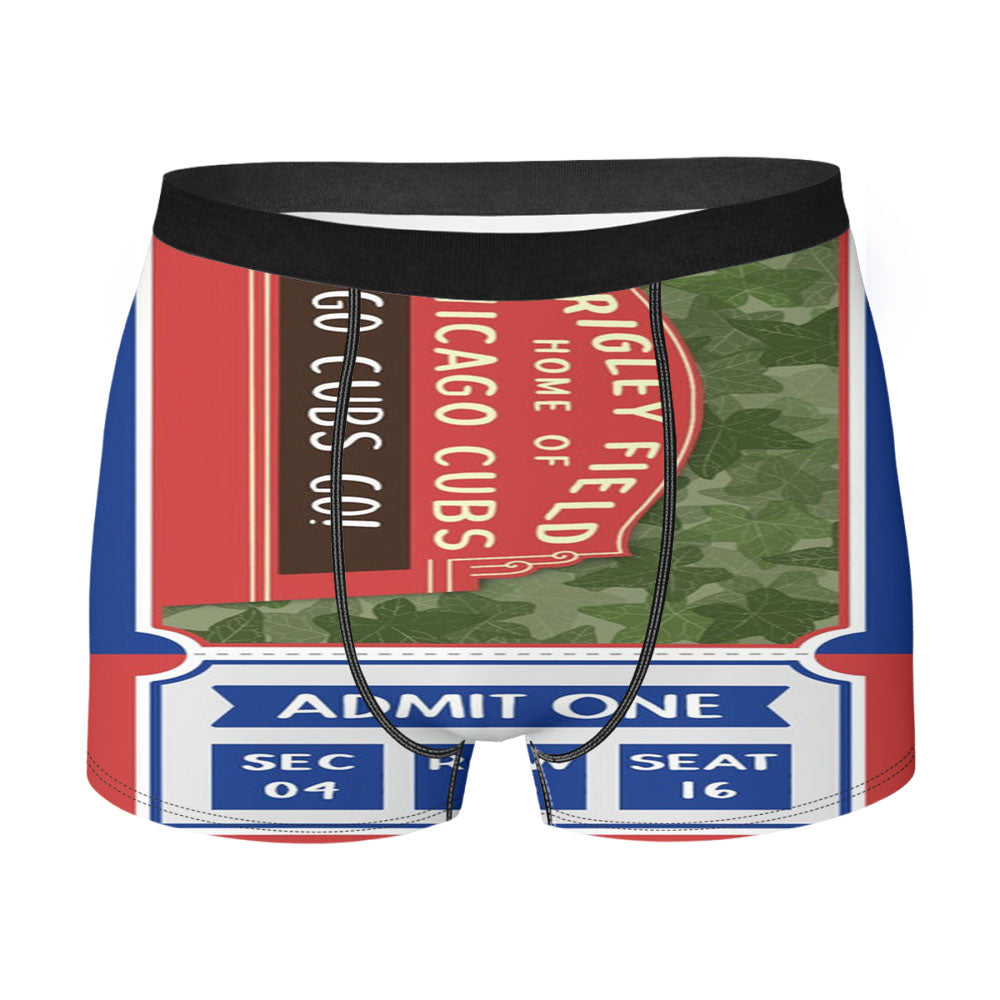 Wrigley Field Home Of Chicago Cubs Men'S Boxer Briefs