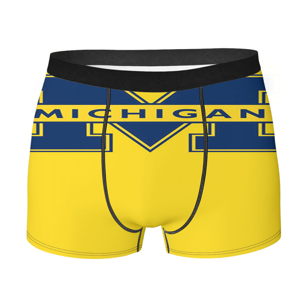 Yellow Michigan Men'S Boxer Briefs