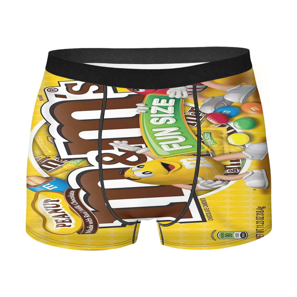 Yellow Peanut M&M Fun Size Men'S Boxer Briefs
