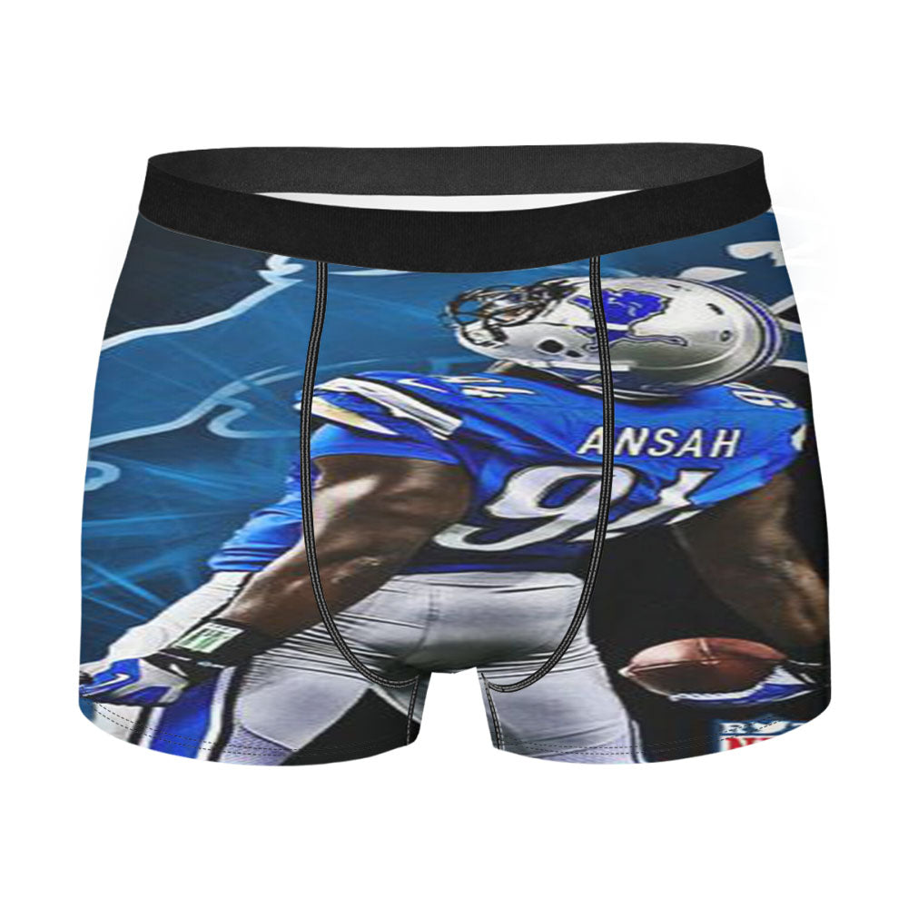 Ziggy Ansah Detroit Lions Men'S Boxer Briefs