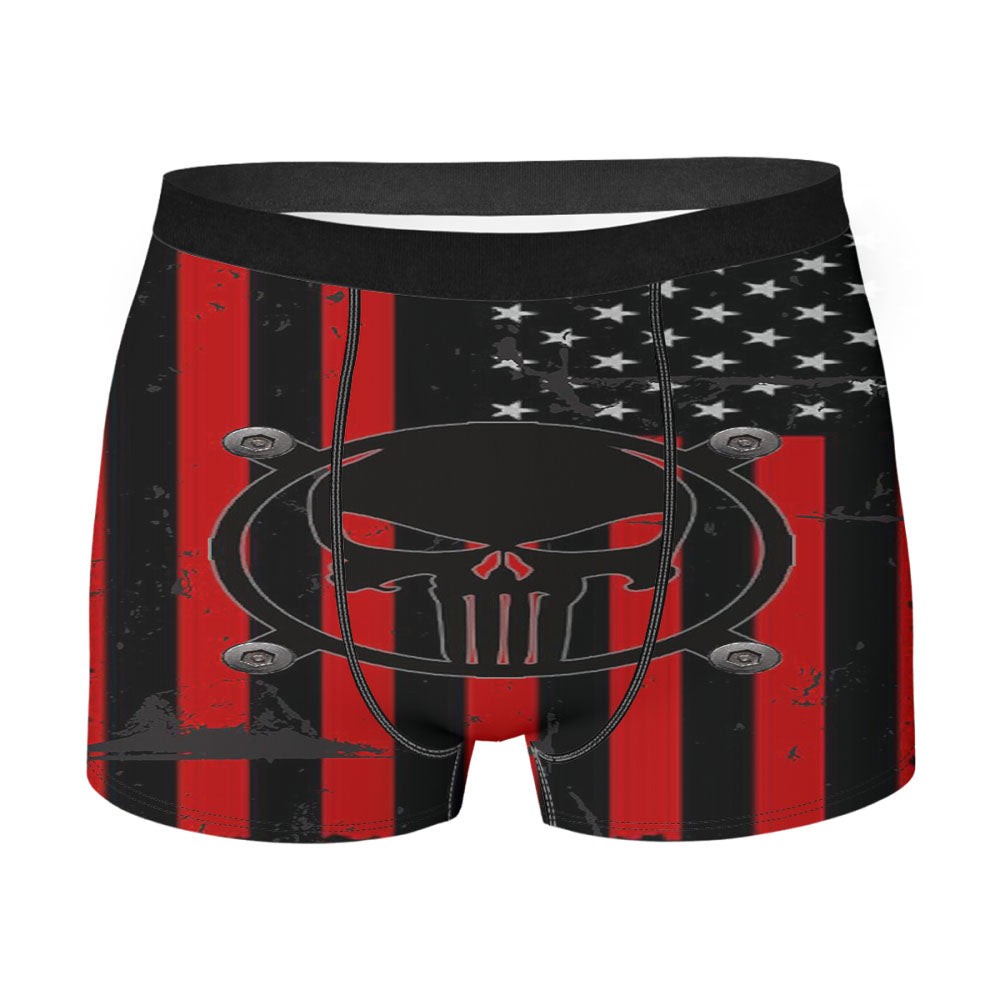 American Flag Punisher Men's Boxer Briefs