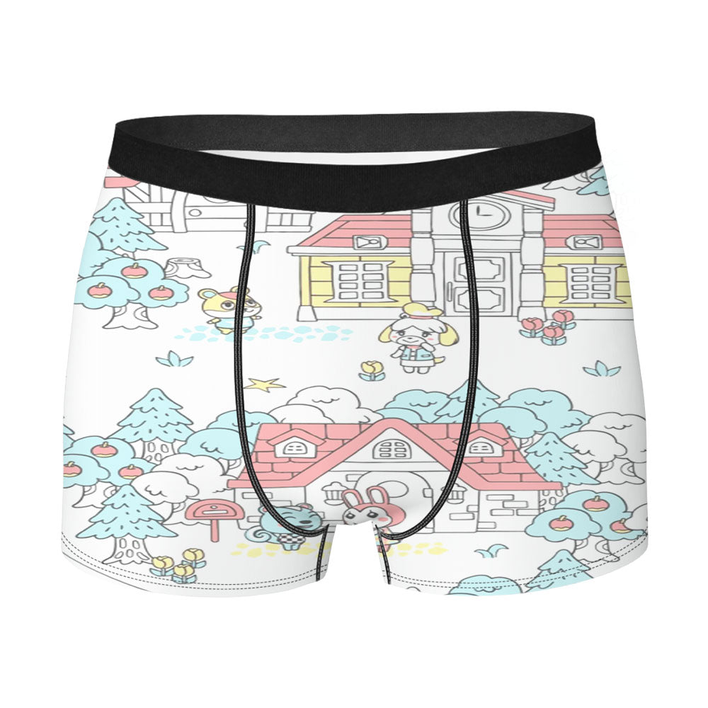 Animal Crossing Village Artwork Men'S Boxer Briefs
