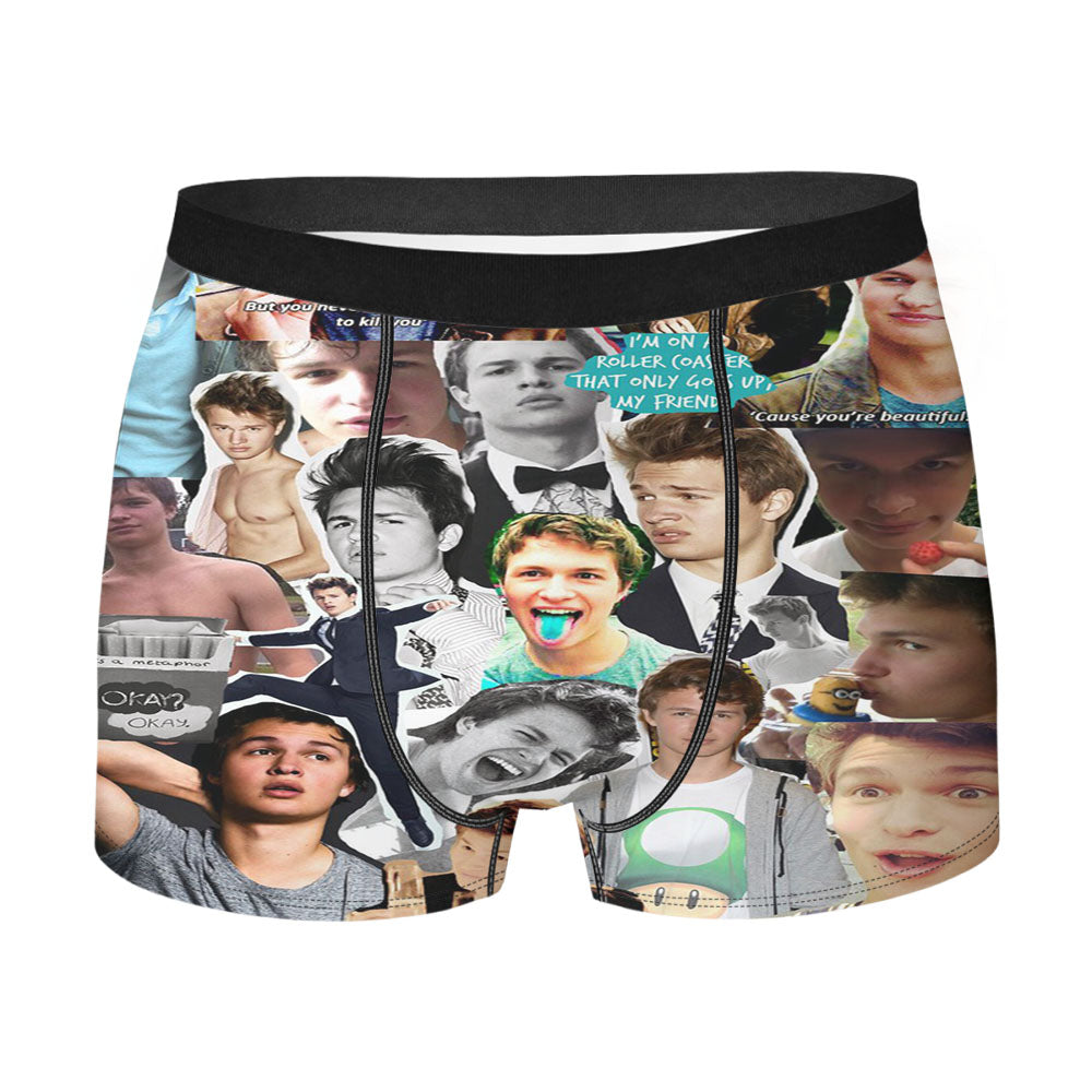 Ansel Elgort Collage Men'S Boxer Briefs