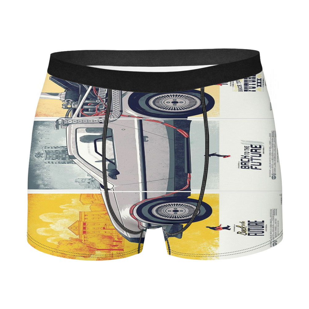 Back To The Future Delorean Retro Quirky Car Art Men'S Boxer Briefs