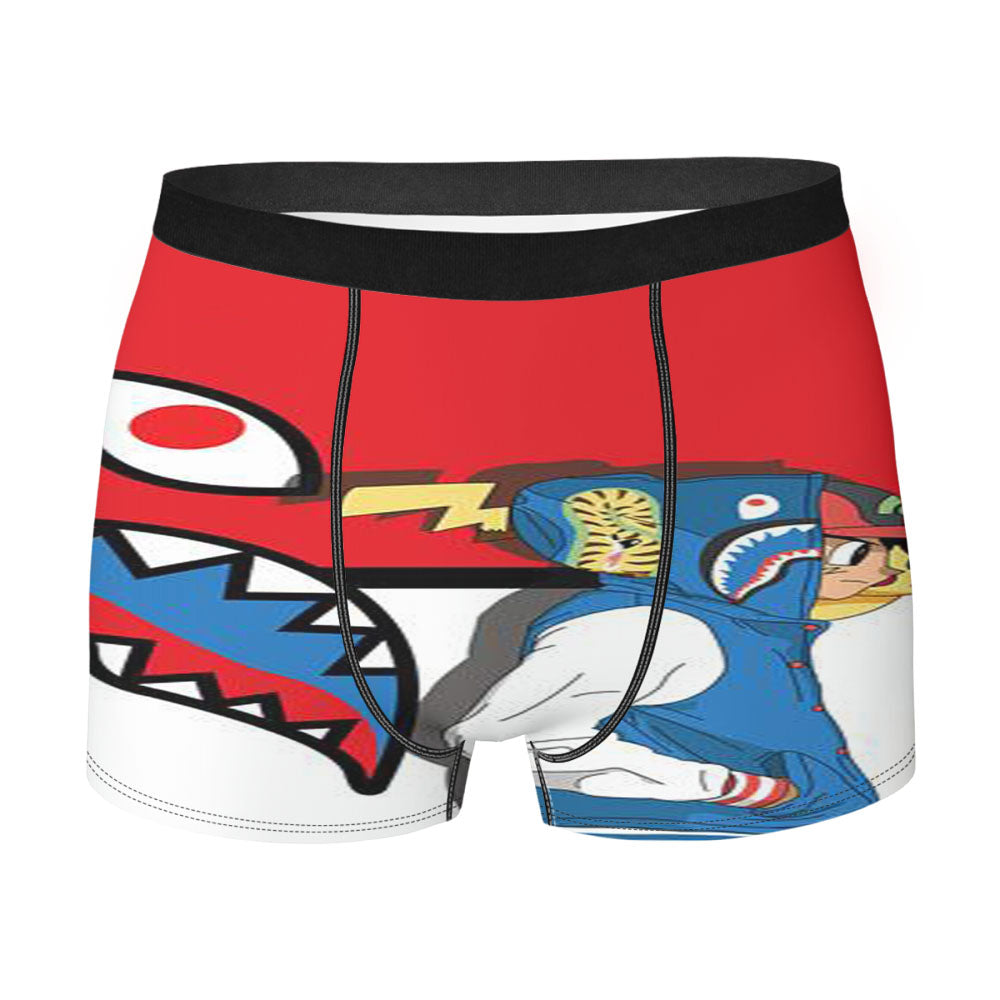 Bathing Ape Bape Shark Ash Ketchum And Pokemon Men'S Boxer Briefs