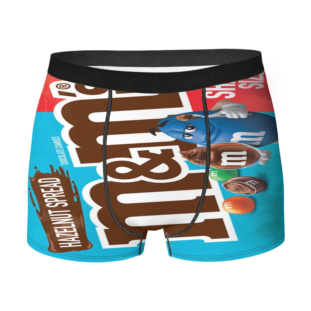 Blue Hazelnut Spread M&M Share Size Men'S Boxer Briefs