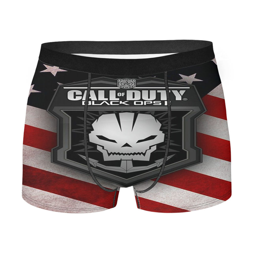 Call Of Duty Skull And Usa Flag Men'S Boxer Briefs