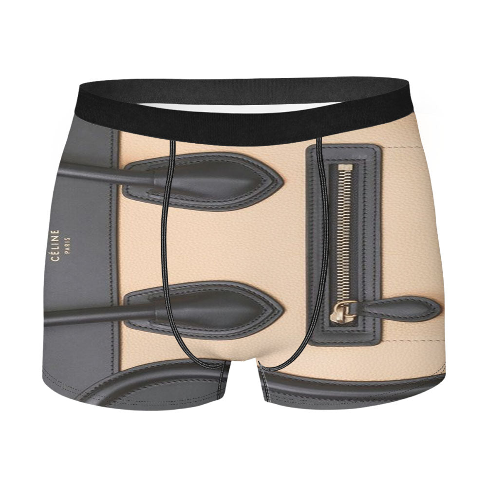 Celine Paris Black Cream Luggage Handbag Men'S Boxer Briefs