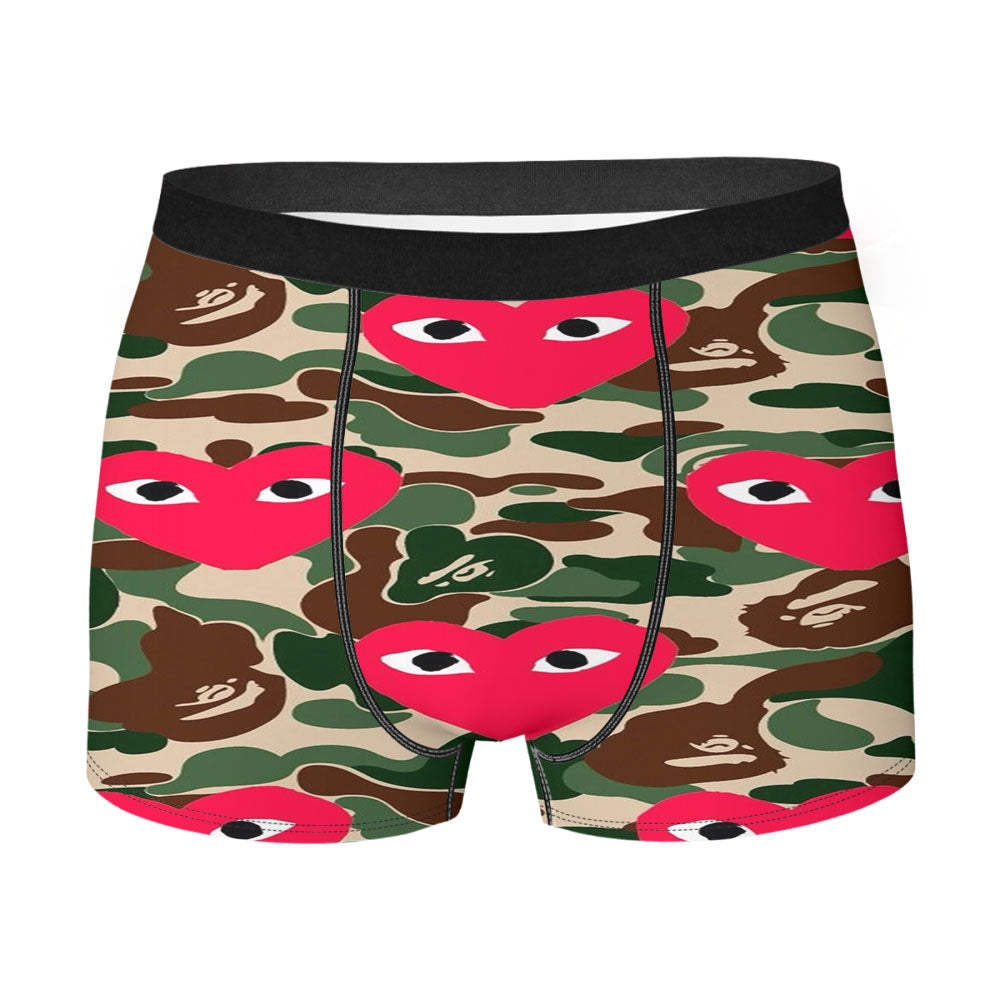 Comme Des Garcons Pink And Camouflage Men'S Boxer Briefs