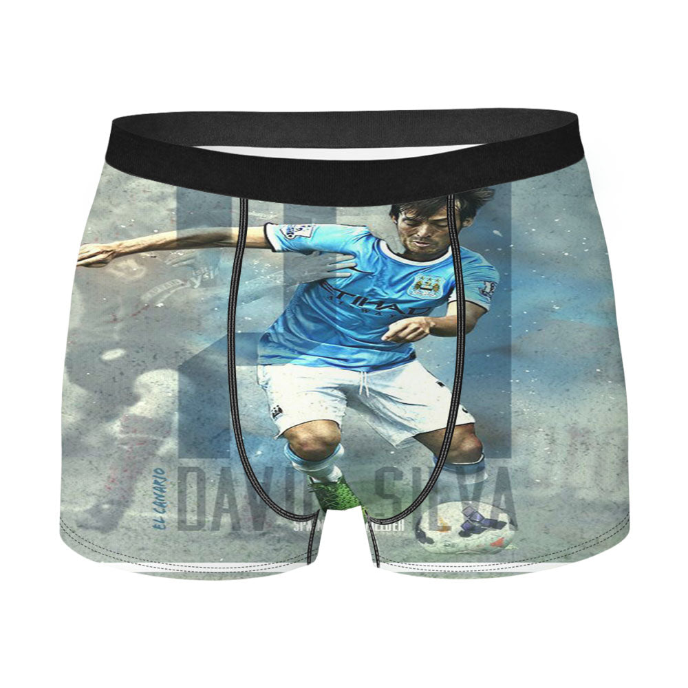 David Silva 1 Mancester City Men'S Boxer Briefs