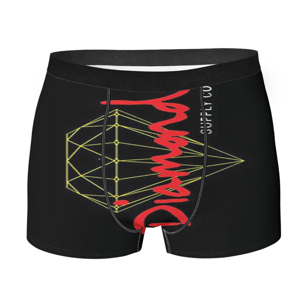 Diamond Supply Black-Red-Yellow Men'S Boxer Briefs