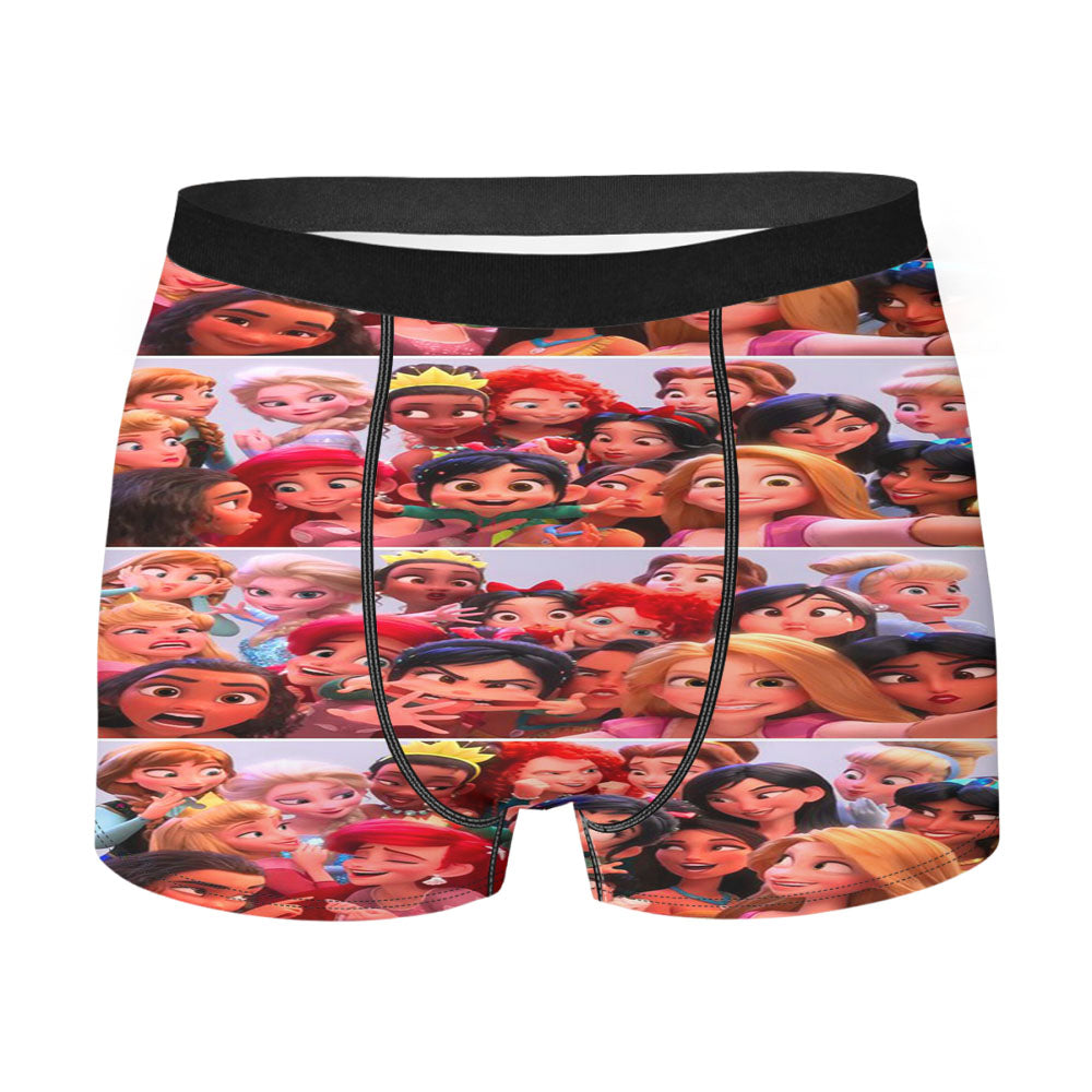 Disney Princess Takes Selfie Men'S Boxer Briefs