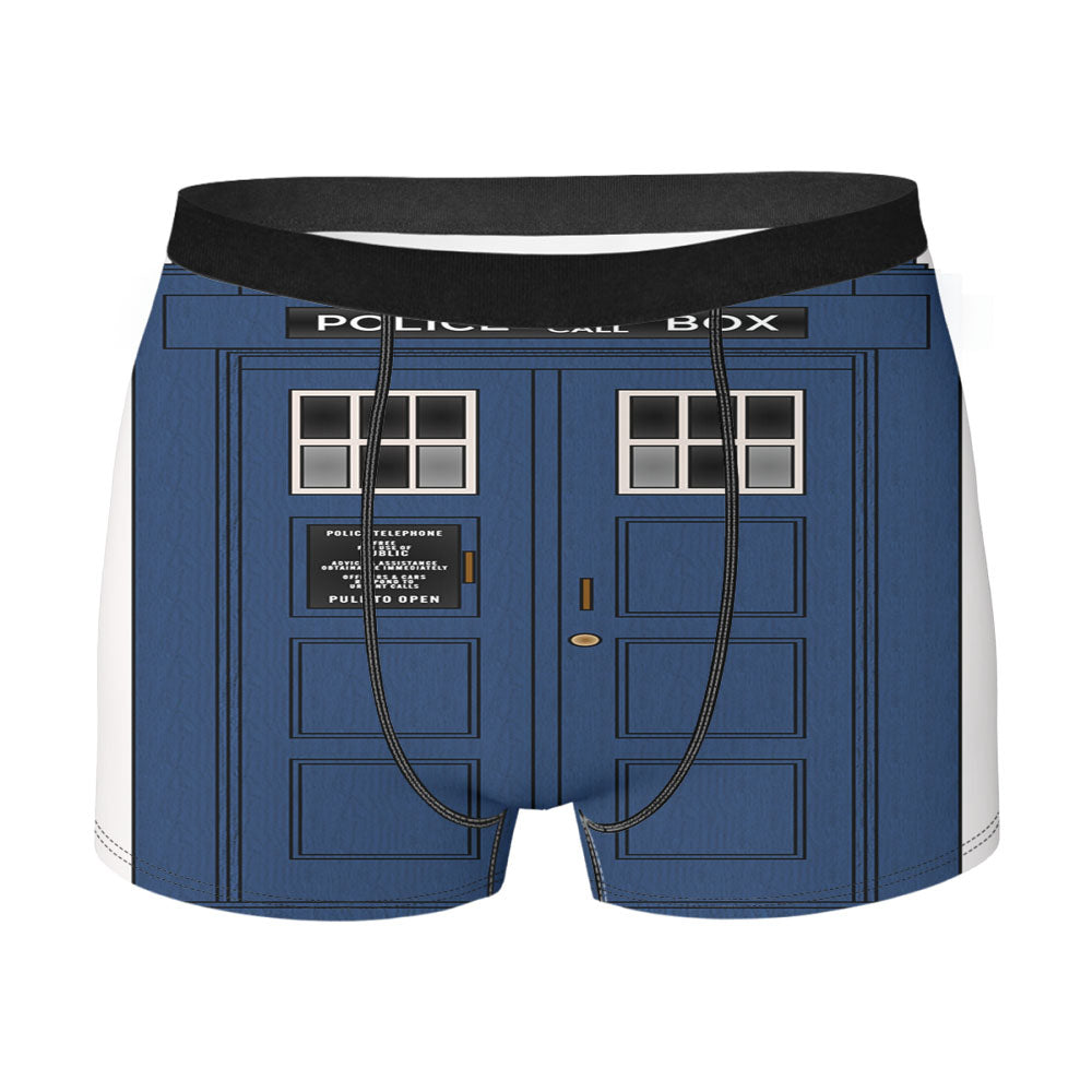 Dr Who Tardis Men'S Boxer Briefs