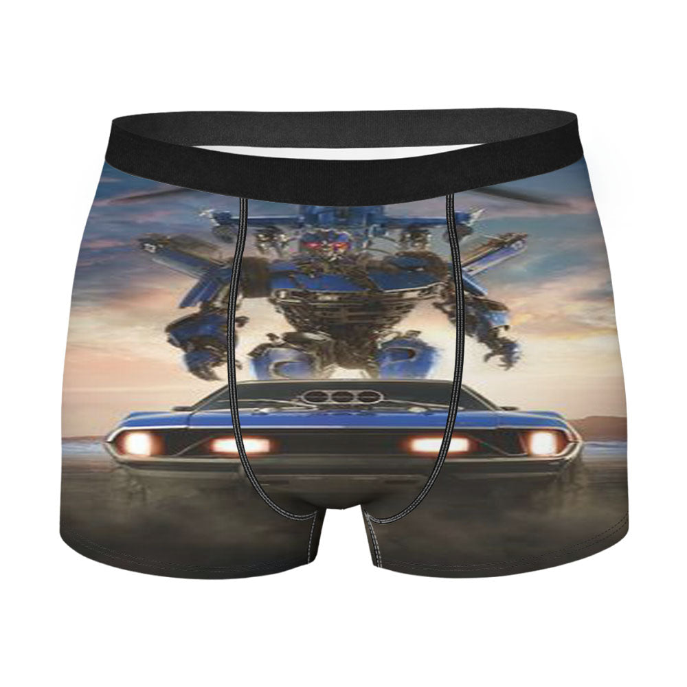 Dropkick Decepticon Car In Bumblebee Men'S Boxer Briefs