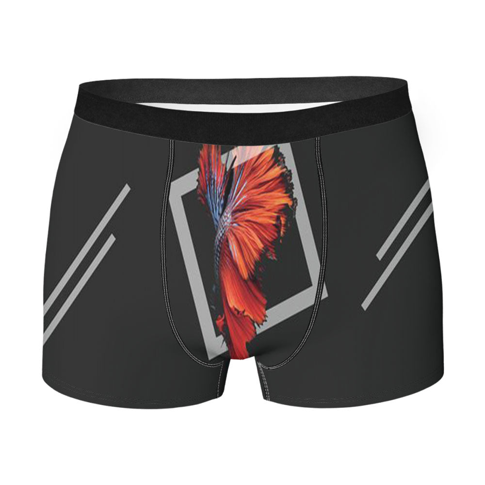 Fish In Black Background 4K Men'S Boxer Briefs