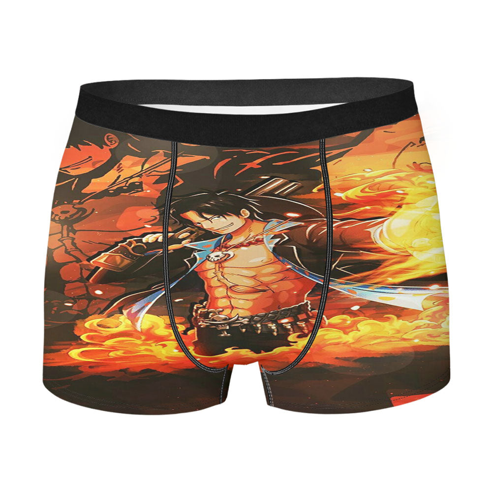 Flame Fire Portgas D Ace One Piece Men'S Boxer Briefs