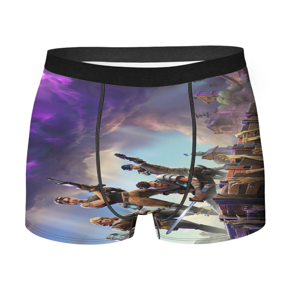 Fortnite War Kill Zombie Men'S Boxer Briefs