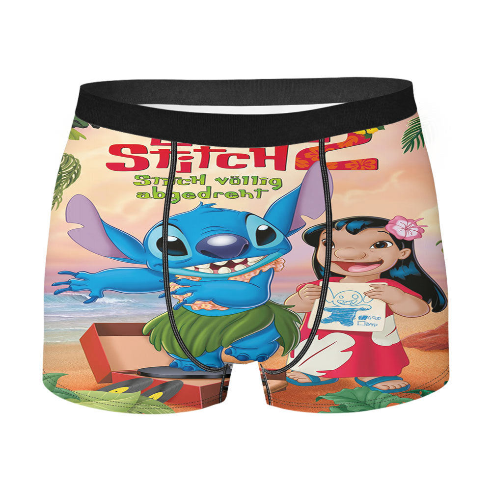Fortune With Lilo And Stitch Has A Glitch Men'S Boxer Briefs