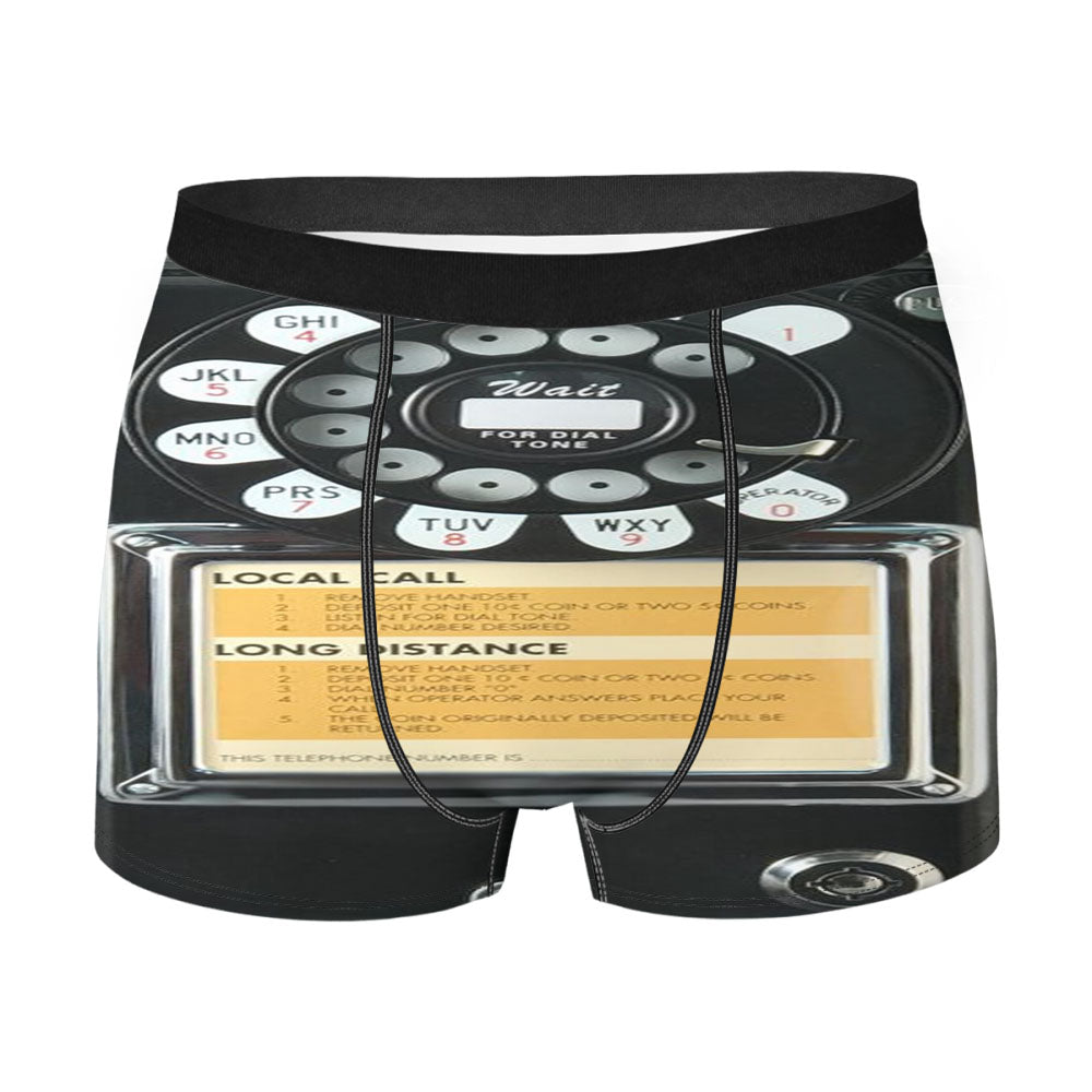 Front Vintage Payphone Men'S Boxer Briefs