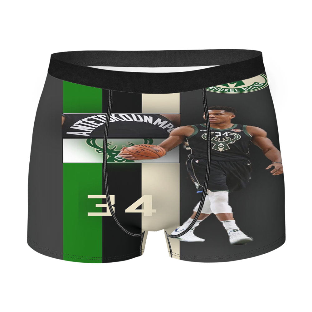 Gianis Antetokounmpo Milwaukee Bucks 4 Men'S Boxer Briefs