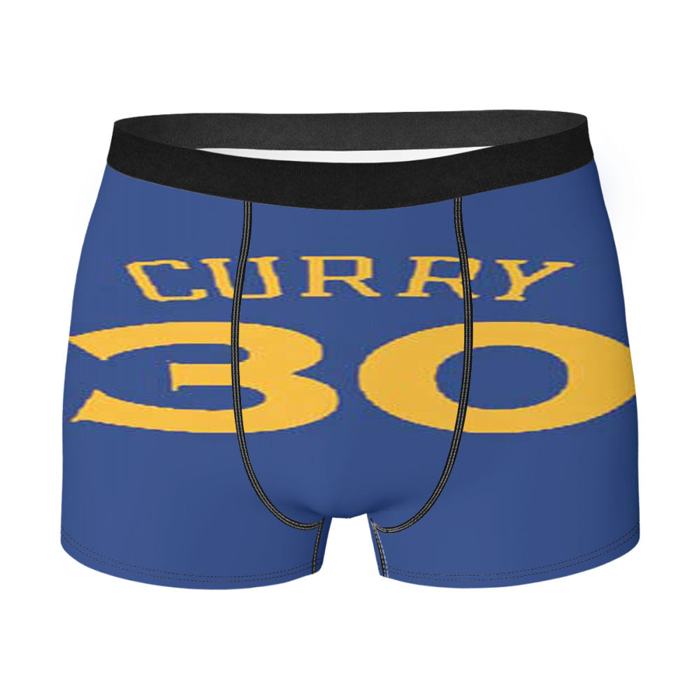 Golden State Warriors Curry 0 Blue Men'S Boxer Briefs