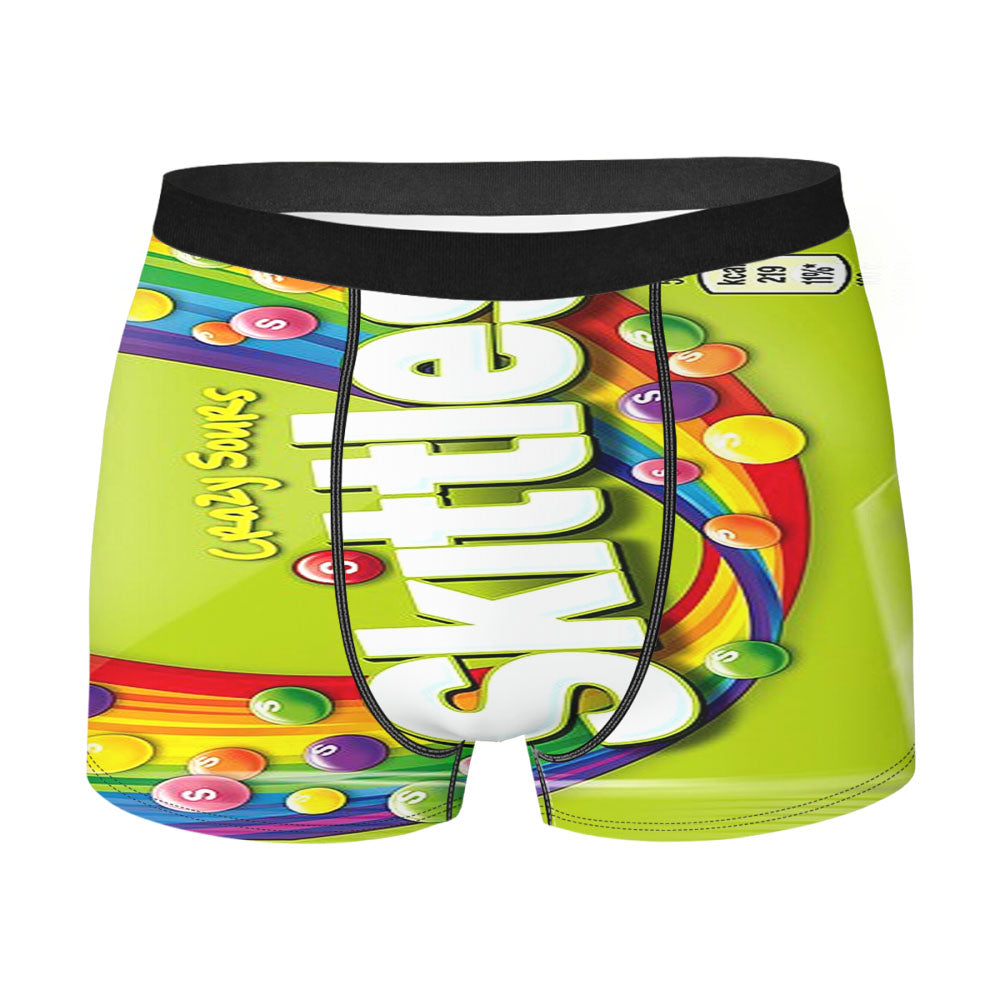 Green Crazy Sours Skittles Men'S Boxer Briefs