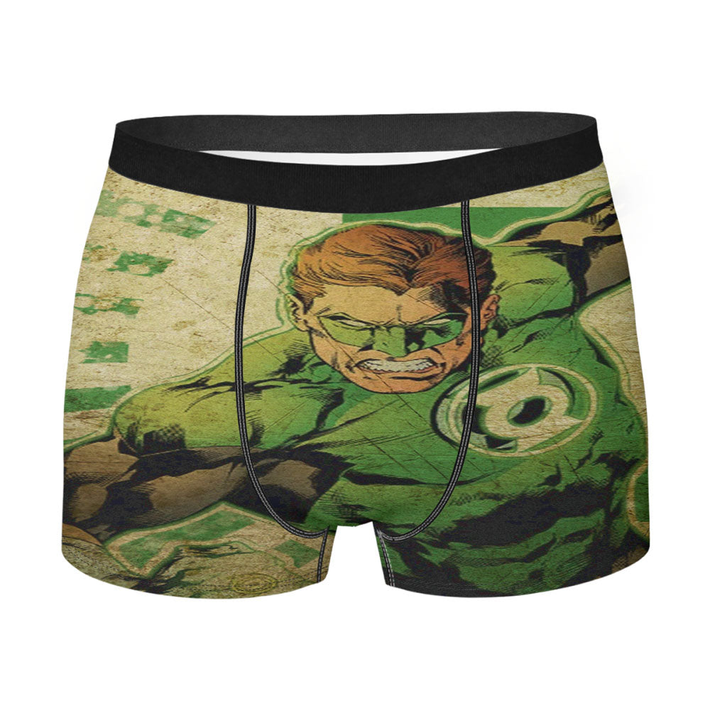 Green Lantern Vintage Hero Wallpaper Men'S Boxer Briefs