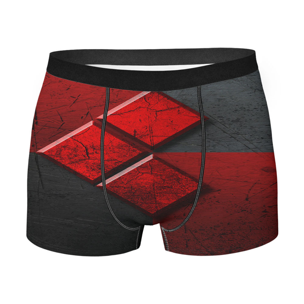 Harley Quinn Red Diamonds Logo Wallpaper Men'S Boxer Briefs