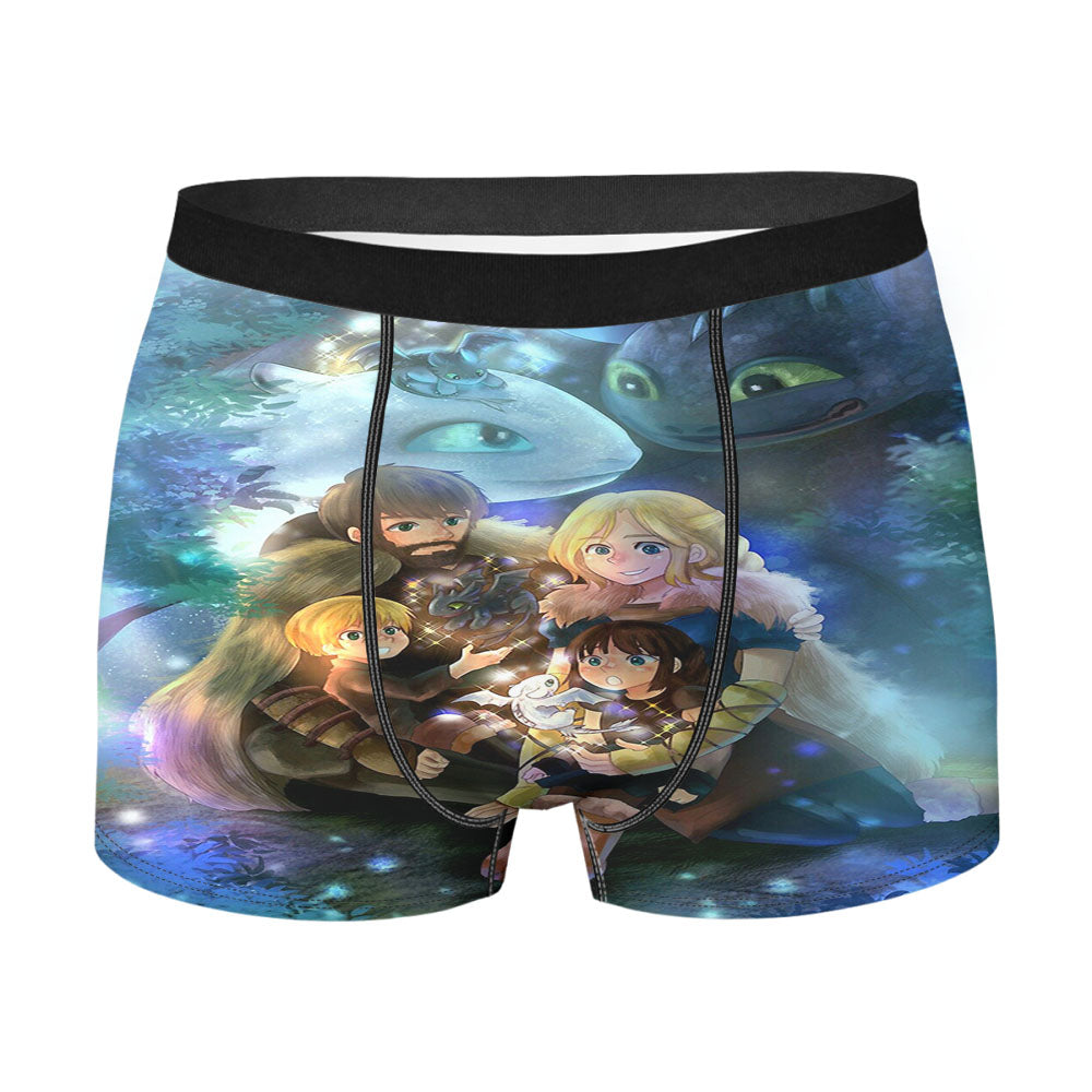 Hiccup And Family How To Train Your Dragon Men'S Boxer Briefs