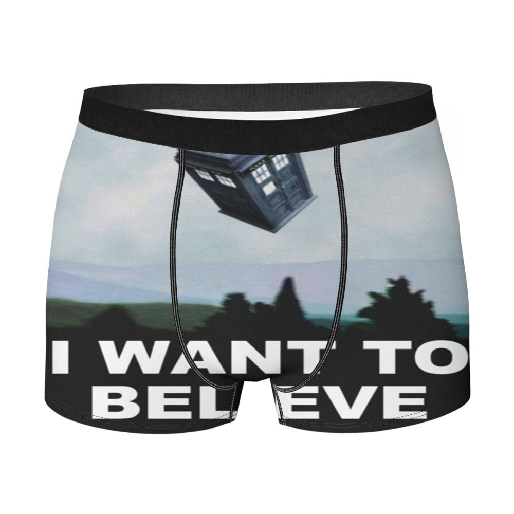I Want To Believe Tardis Box Men'S Boxer Briefs