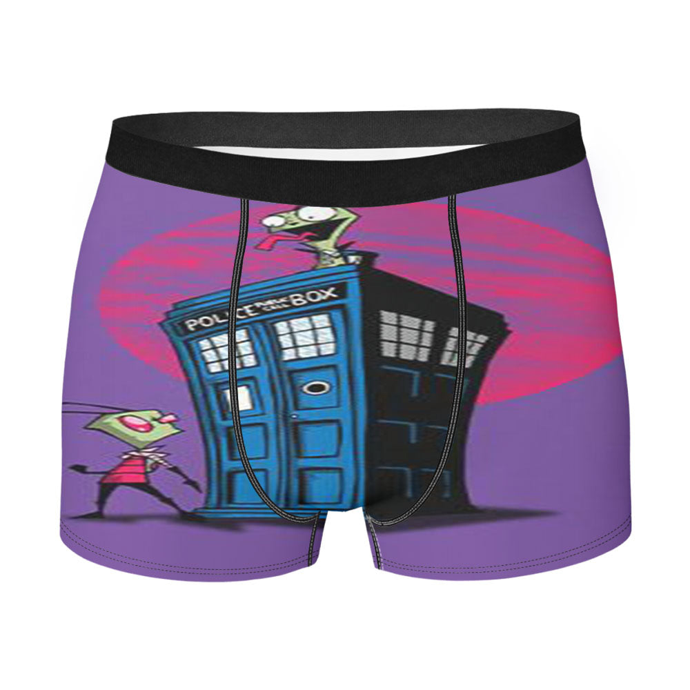 Invader Zinn And Tardis Box Men'S Boxer Briefs