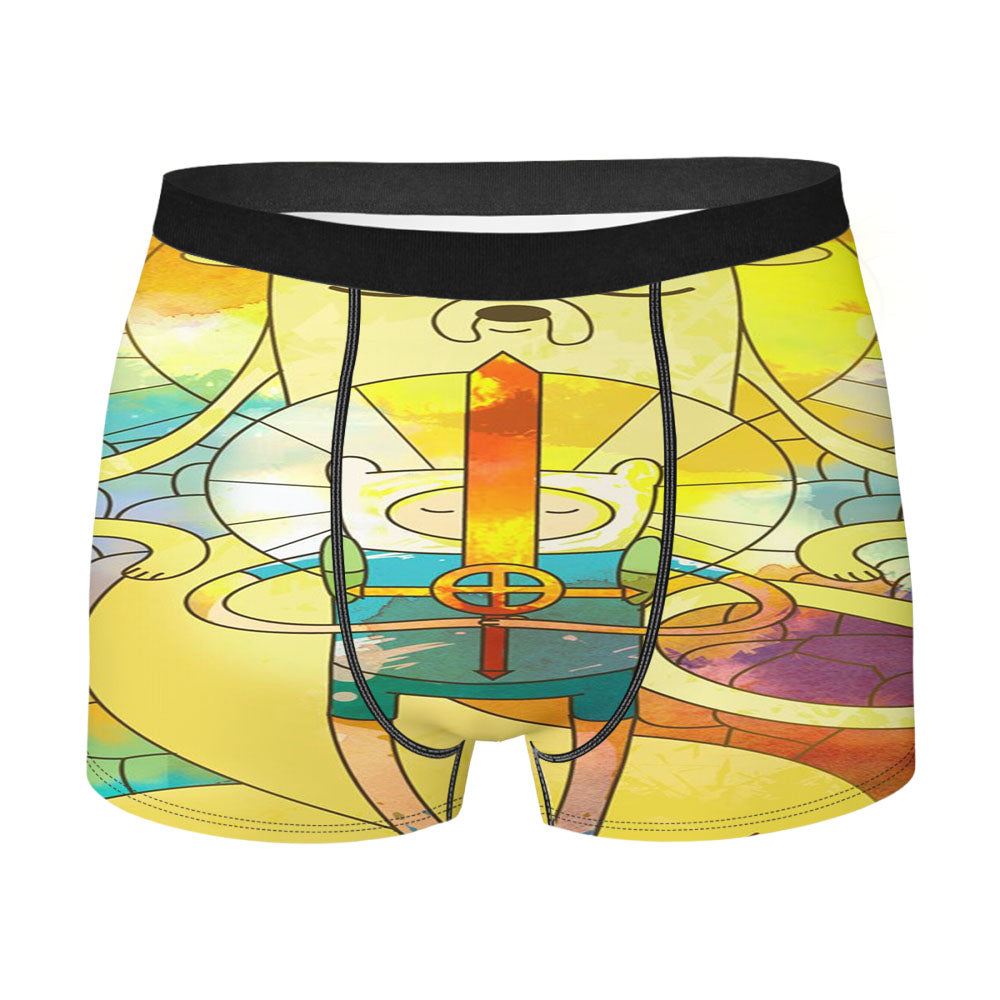 Jake And Finn Adventure Time Stained Glasses Men'S Boxer Briefs