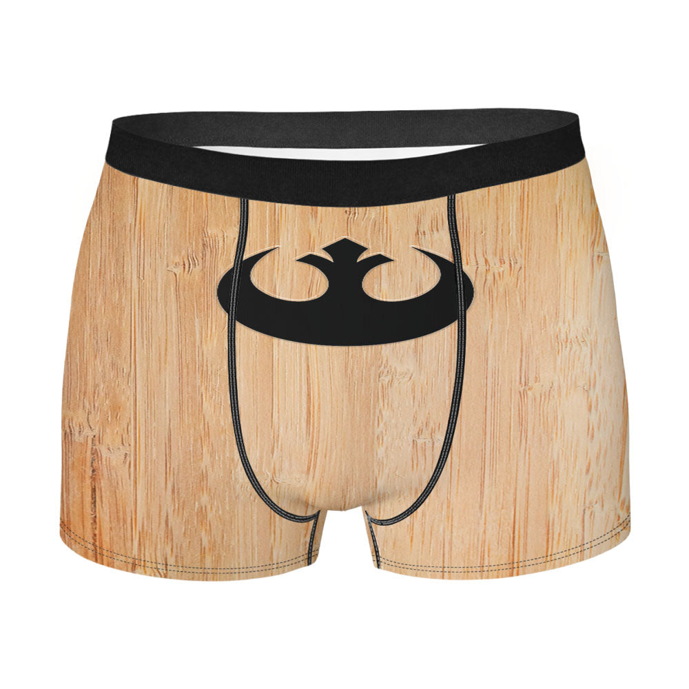 Star Wars Rebel Alliance Symbol Wood Men'S Boxer Briefs