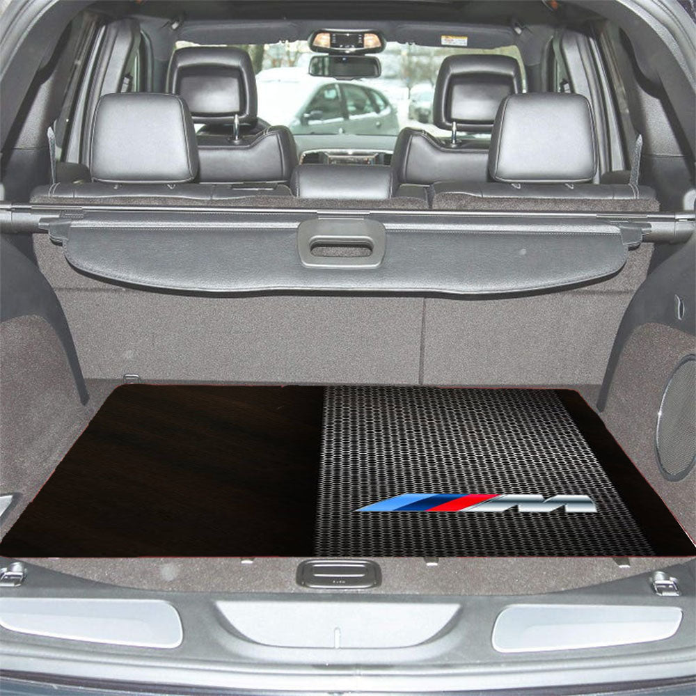 Bmw Fiber Carbon M Series Logo Wallpaper Car Trunk Mat Non Slip