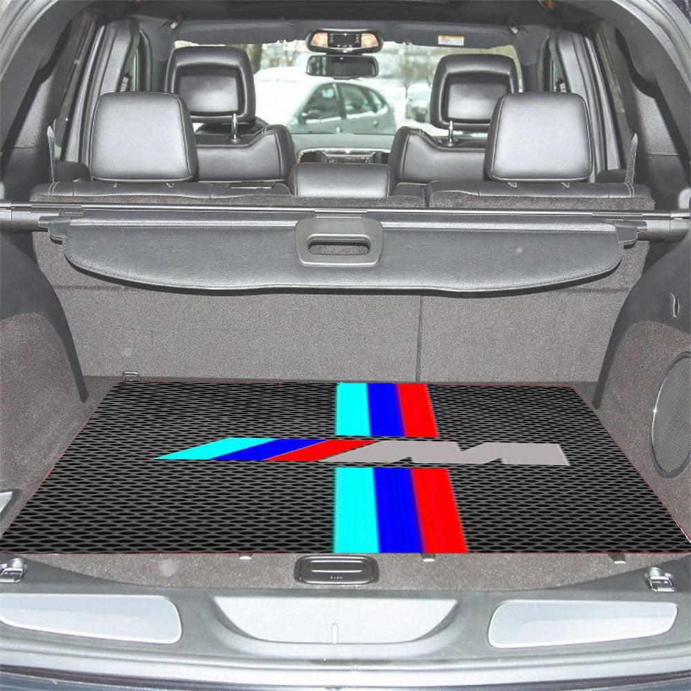 Bmw M Stripe Logo Car Trunk Mat Non Slip