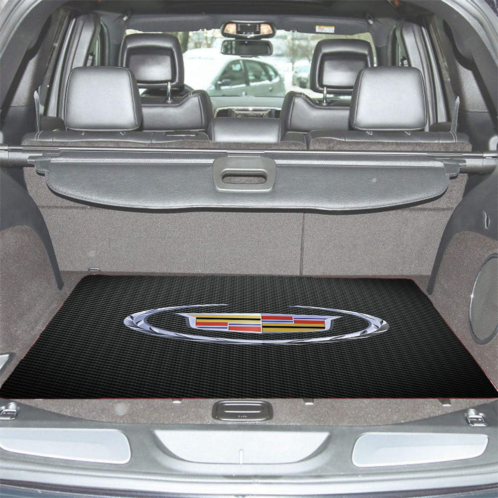 Cadillac Logo Carbon Fiber Car Trunk Mat Non Slip