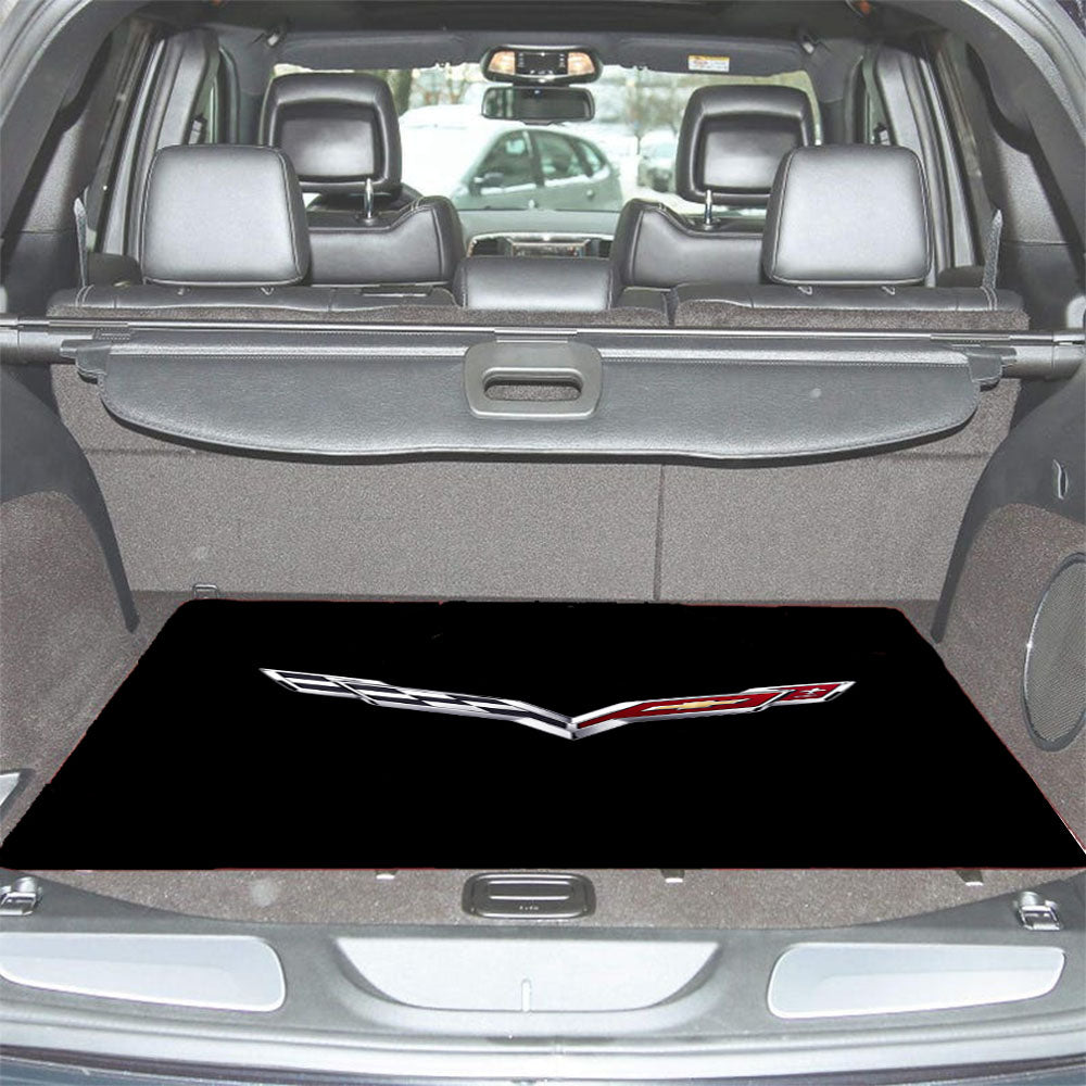 Chevy Logo Black Car Trunk Mat Non Slip