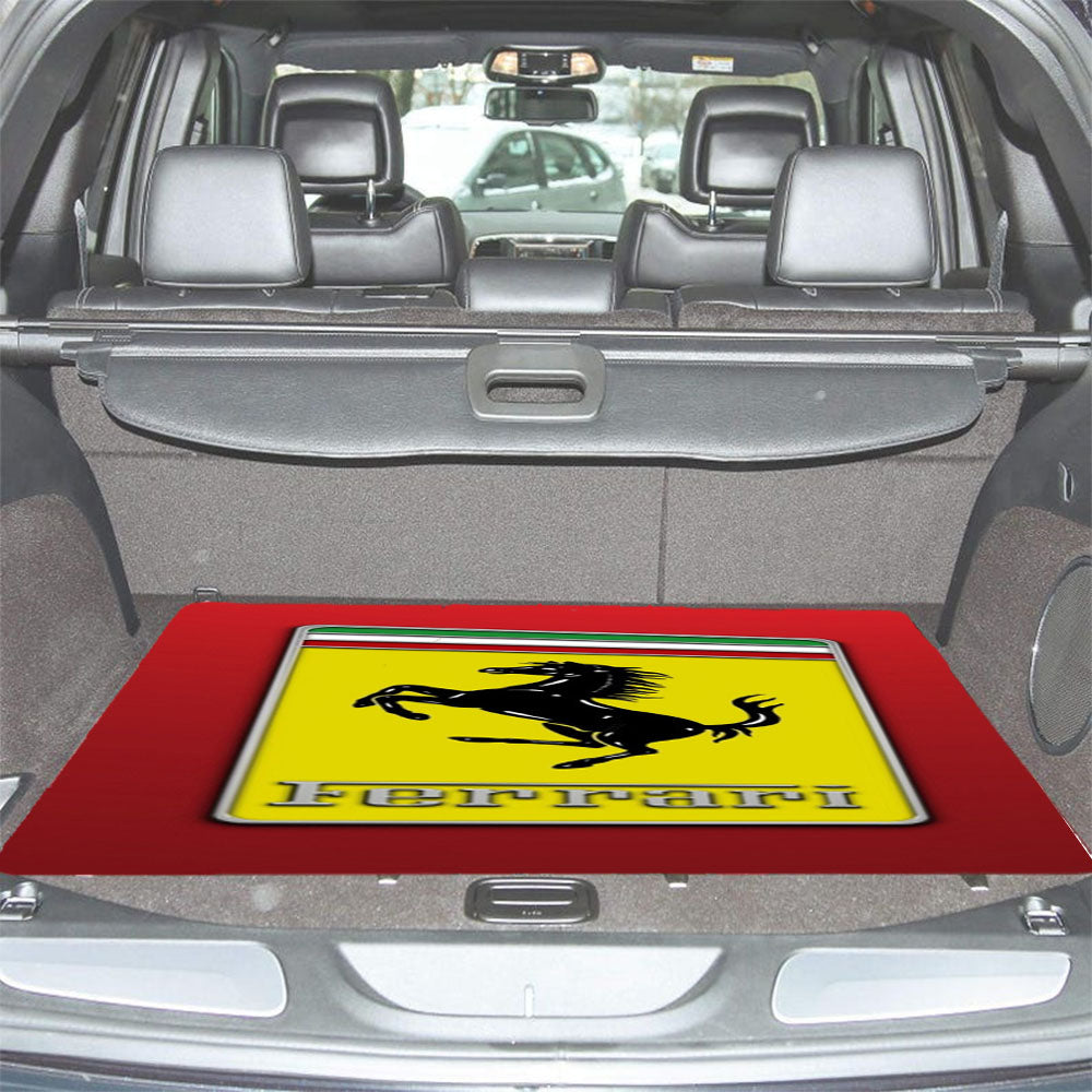 Classic Ferrari Logo Car Trunk Mat Non Slip
