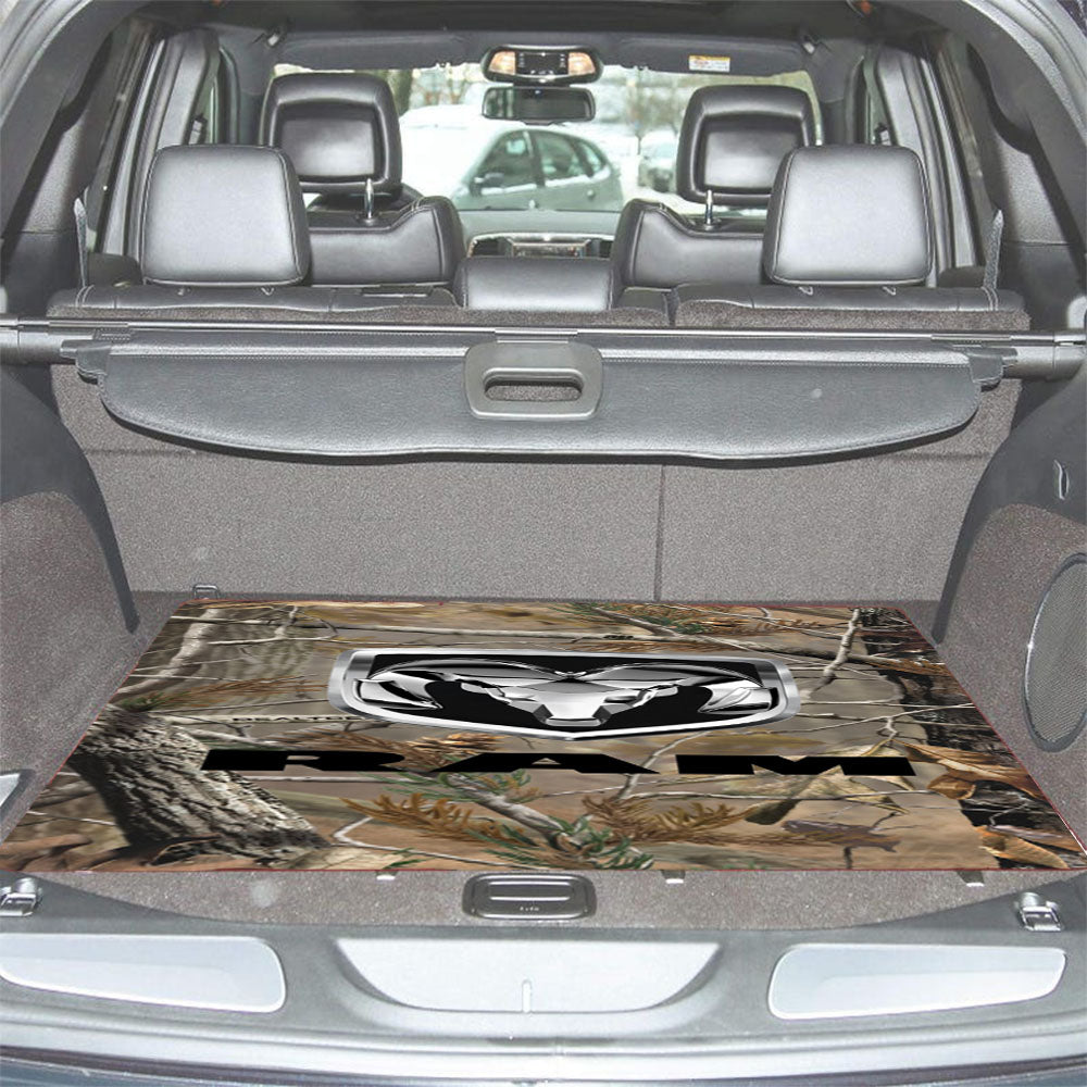 Dodge Ram Real Tree Camouflage Car Trunk Mat Non Slip