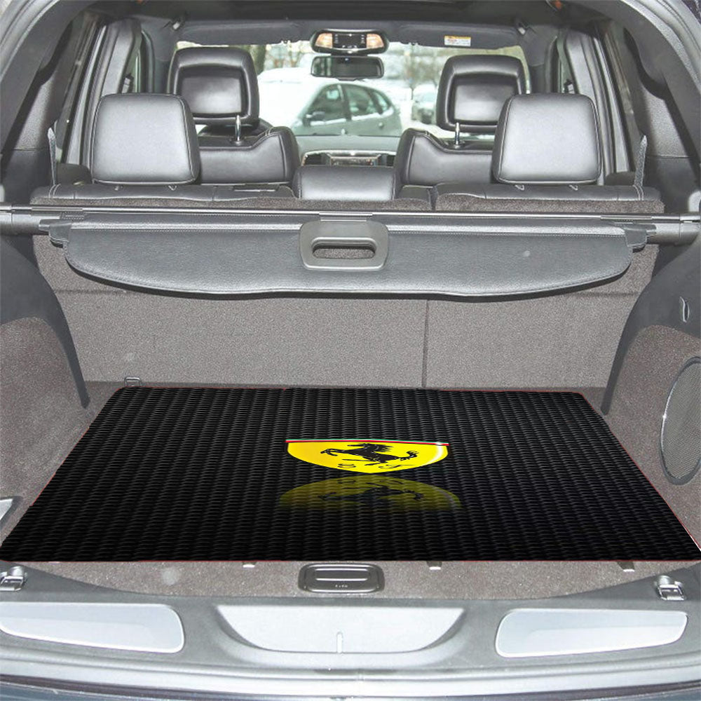 Ferrari Logo Wallpaper Car Trunk Mat Non Slip