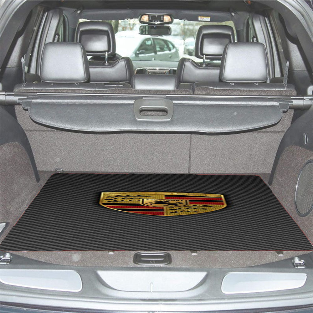 Porsche Badge Logo Car Trunk Mat Non Slip