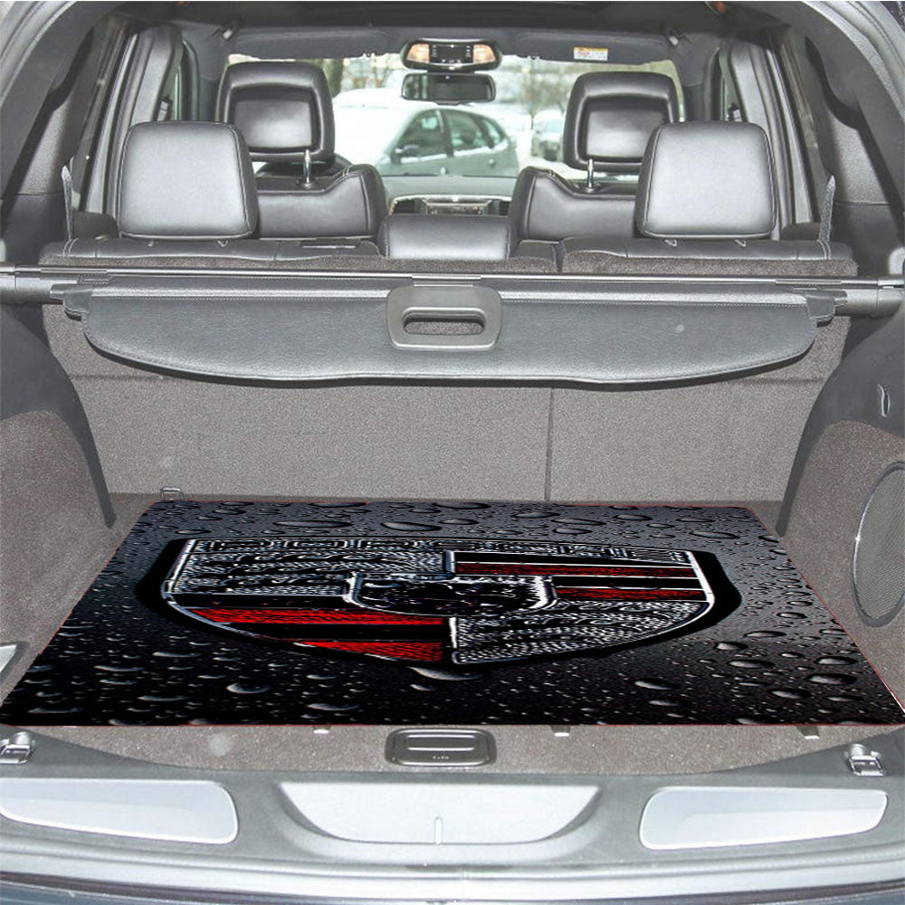 Porsche Black Rain Logo Car Trunk Mat Non Slip