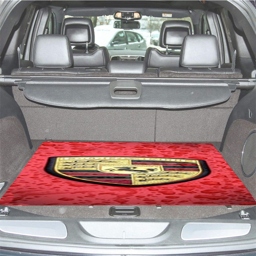 Porsche Car Logo Car Trunk Mat Non Slip