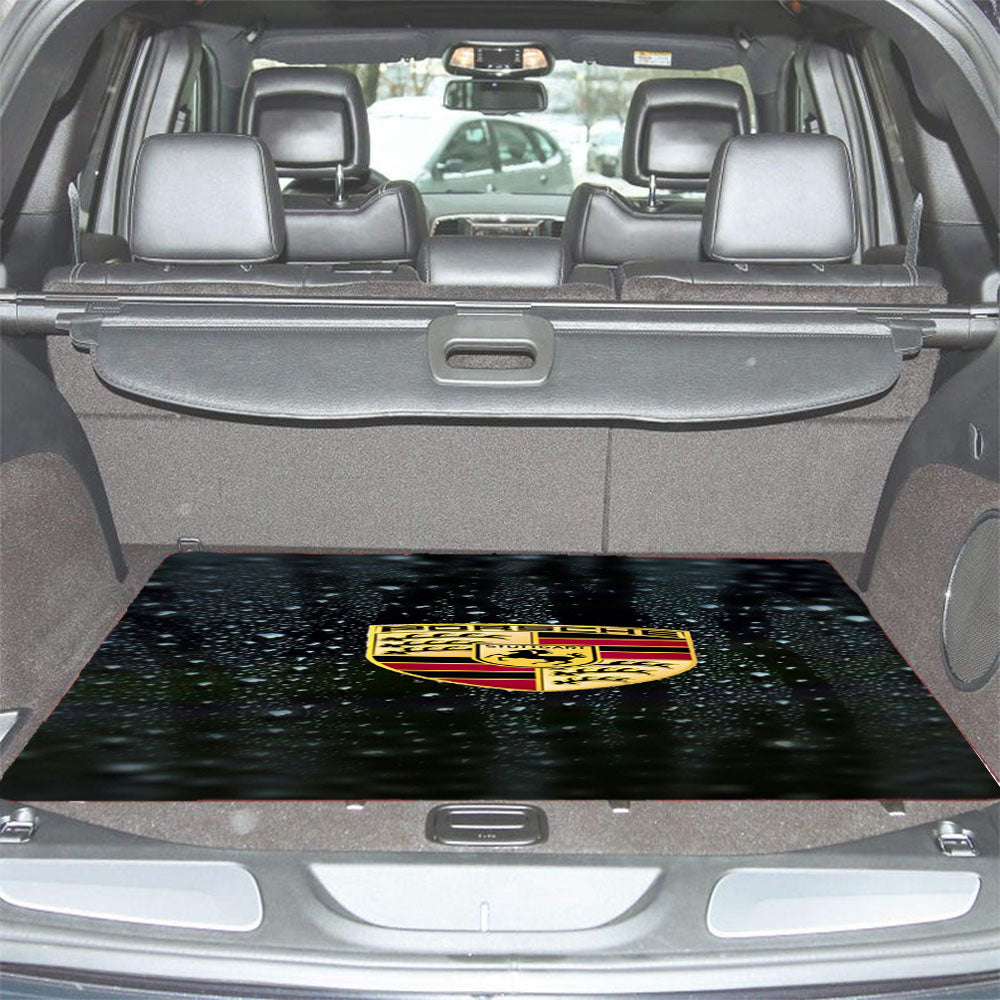 Porsche Wallpaper Logo Car Trunk Mat Non Slip