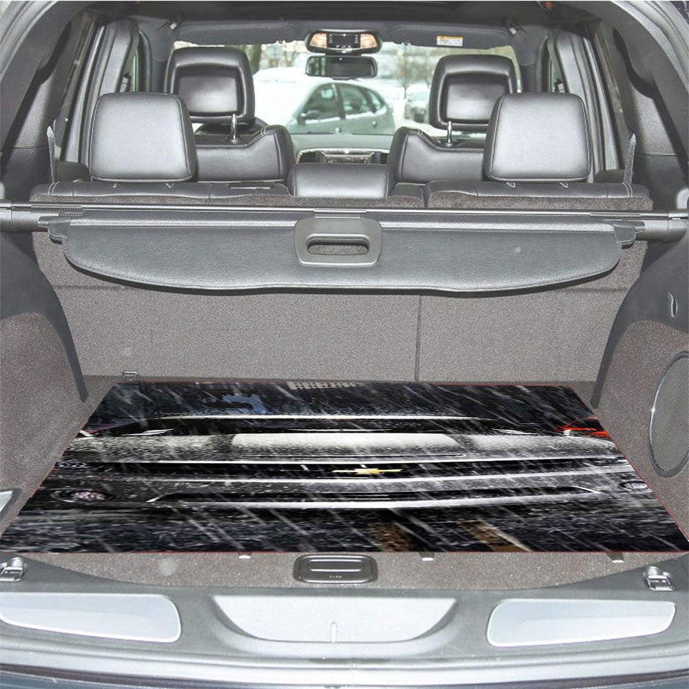 Silver Chevrolet Camaro Car Trunk Mat Non Slip