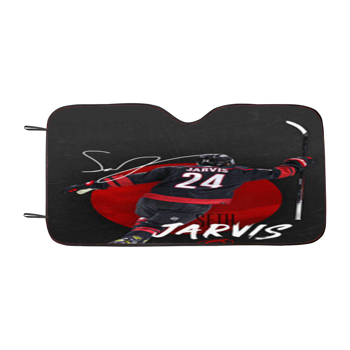 Carolina Hurricanes Seth Jarvis Car Auto Sun Shade Windshield Cover