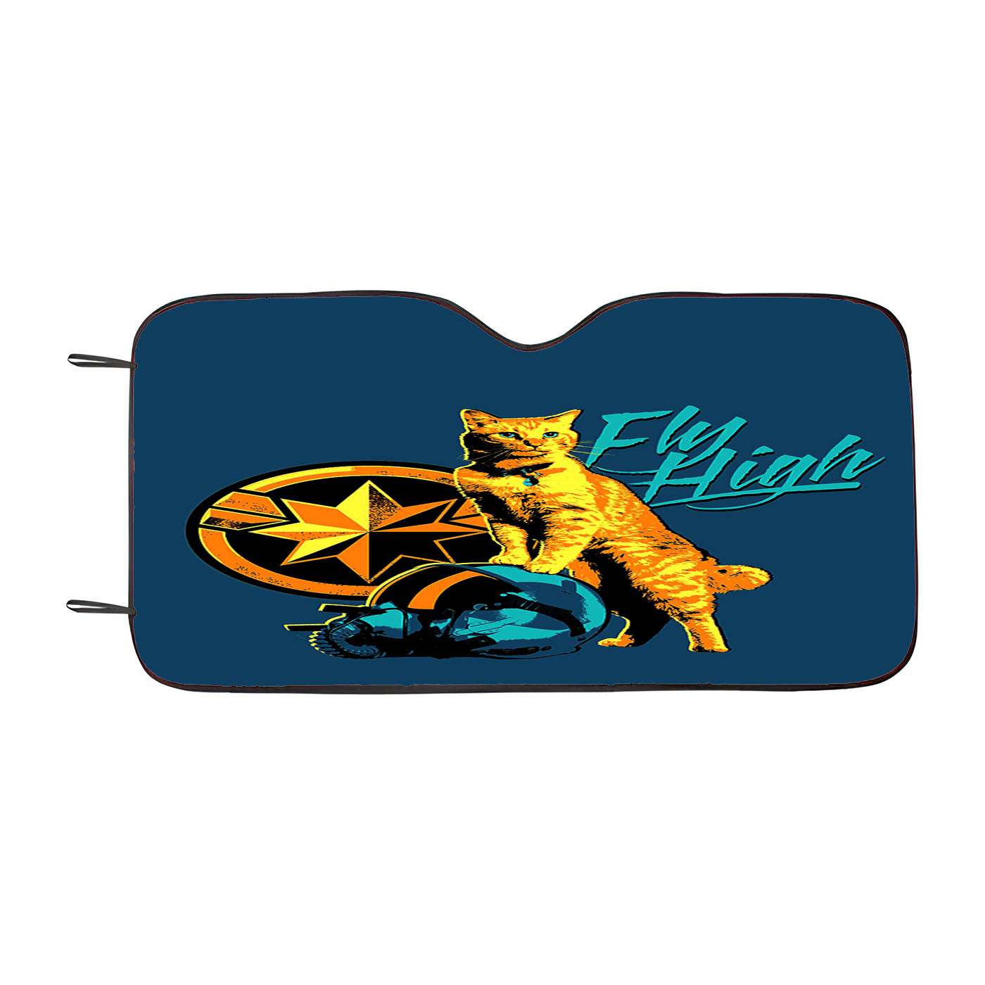 Chewie Captain Marvel Goose Poster Car Auto Sun Shade Windshield Cover
