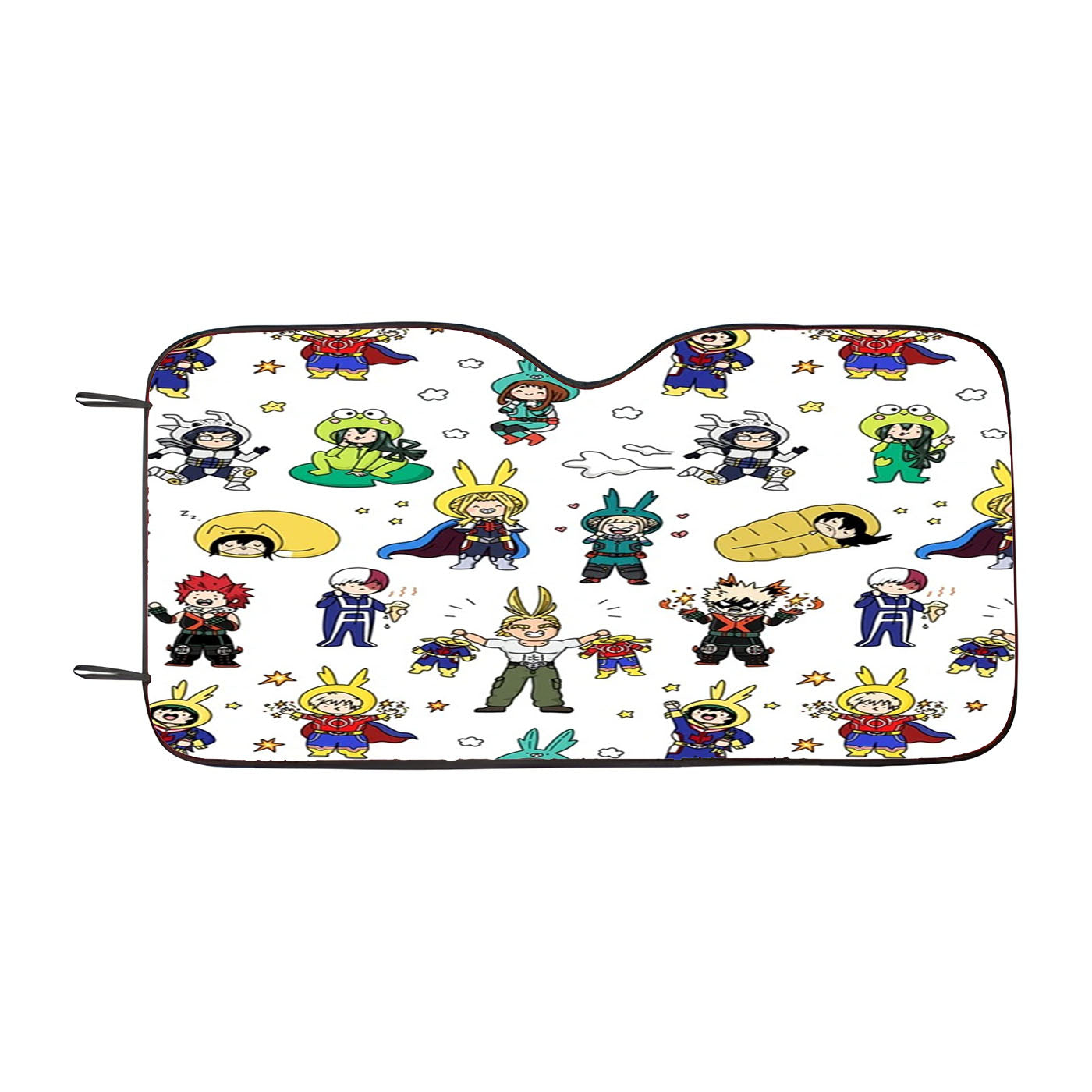 Cute Boku No Hero Academia Characters Pattern Car Auto Sun Shade Windshield Cover